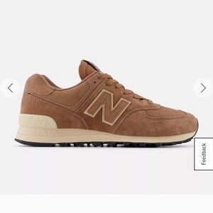 Never worn - New Balance 574 Pecan Dark Vintage Rose